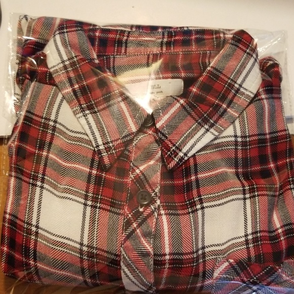 Nordstrom Flannel Plaid Shirt Large - Picture 7 of 7
